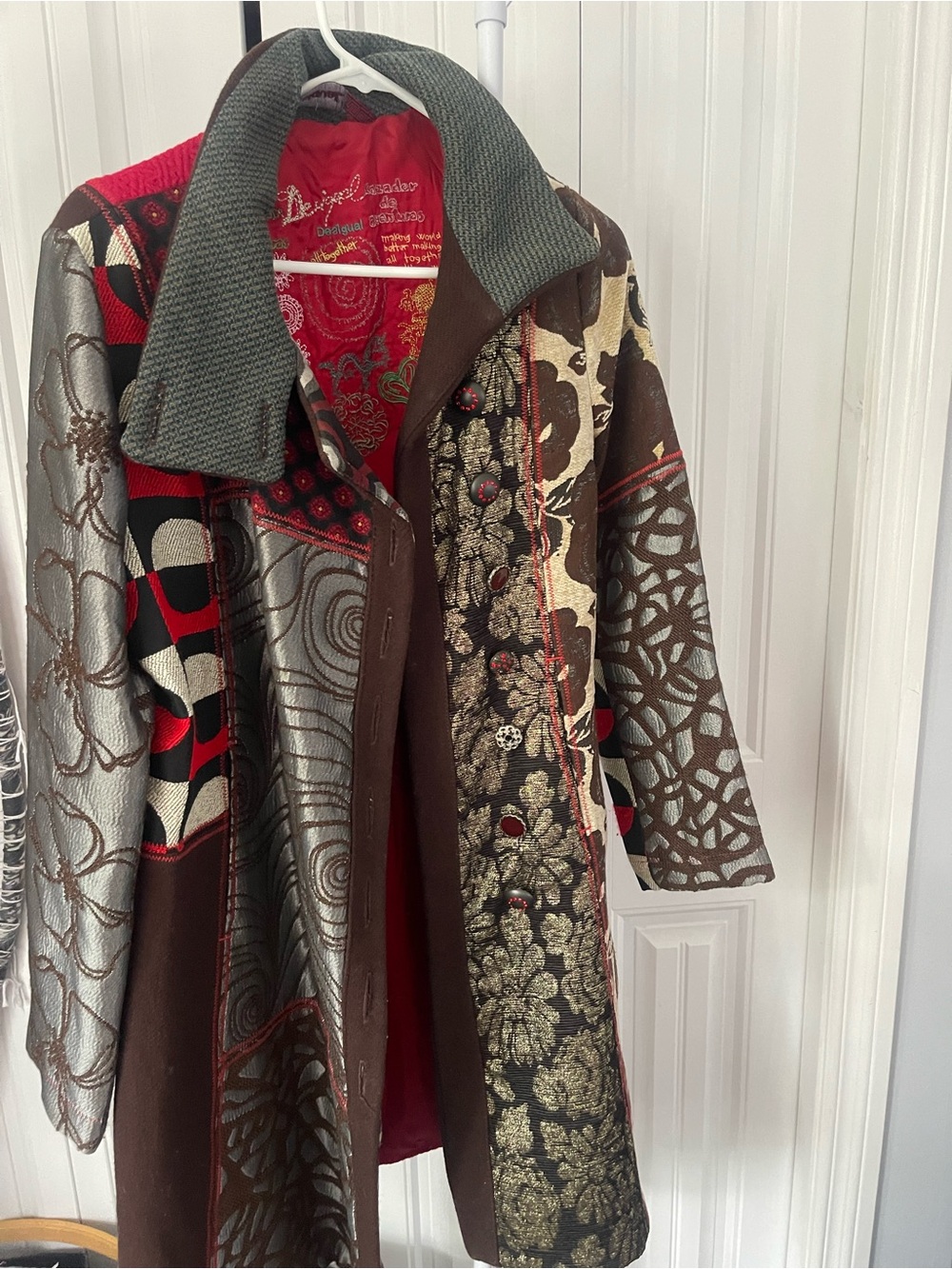 Desigual Women’s Mixed-Print Patchwork “Geisha” Jacket